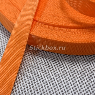 25мм, стропа текстильная (лента ременная), Орма, цвет оранжевый, в отрез