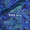 Ткань подкладочная Таффета 190T, принт Magical blue, на отрез