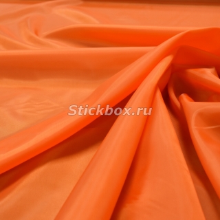 Ткань подкладочная Таффета 190T, цвет Оранжевый, на отрез