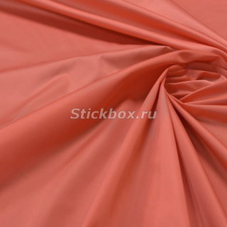 Ткань курточная Сатин Софт WR PU, цвет Персиковый, на отрез