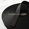 25мм, стропа текстильная (лента ременная), ИТГФ, цвет черный (рулон 50м)