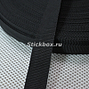 25мм, стропа текстильная (лента ременная), облегченная, цвет черный, в отрез