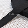 40мм, стропа текстильная (лента ременная), ИТГФ, цвет черный, в отрез