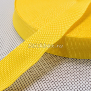 40мм, стропа текстильная (лента ременная), Орма, цвет желтый, в отрез