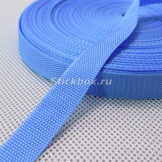 25мм, стропа текстильная (лента ременная), Орма, цвет голубой, в отрез