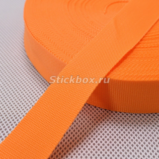 40мм, стропа текстильная (лента ременная), Орма, цвет оранжевый, в отрез