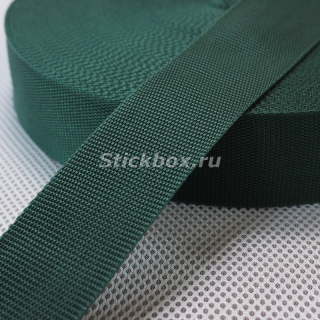50мм, стропа текстильная (лента ременная), Орма, цвет темно-зеленый, в отрез