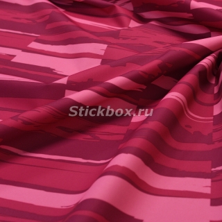 Ткань мембрана Dobby Pongee 240T PU 3000/500, принт Полоски розовые, на отрез
