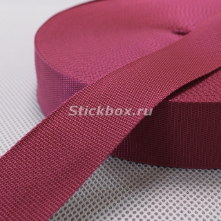 50мм, стропа текстильная (лента ременная), Орма, цвет малиново-бордовый, в отрез