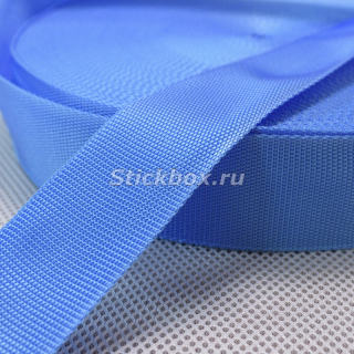 50мм, стропа текстильная (лента ременная), Орма, цвет голубой, в отрез