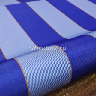 Акриловая ткань для тента, маркизы, Санторини (синие/голубые полосы), на отрез