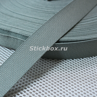 25мм, стропа текстильная (лента ременная), ИТГФ, цвет 140 серо-голубой (рулон 50м)