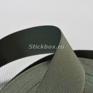50мм, стропа текстильная (лента ременная), ИТГФ, цвет 130 серо-зеленый (рулон 50м)