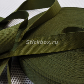 25мм, стропа текстильная (лента ременная), ИТГФ, цвет 150 хаки (светло-зеленый), в отрез
