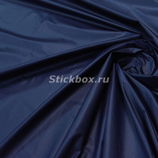 Ткань курточная Таффета Шайн 300T WR PU, цвет Темно-синий, на отрез
