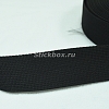 50мм, усиленная стропа текстильная (лента ременная), Черный, в отрез