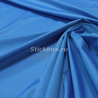 Ткань курточная Сатин Софт WR PU, цвет Голубой, на отрез