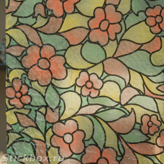 от11-2250, Patifix, цветная витражная пленка с клеевым слоем, Венеция розовая, на отрез