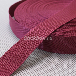 40мм, стропа текстильная (лента ременная), Орма, цвет малиново-бордовый, в отрез
