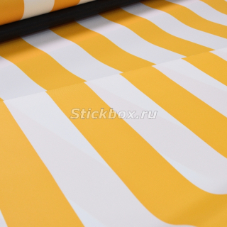 Акриловая ткань для тента, маркизы, Дублин (белые/желтые полосы), на отрез
