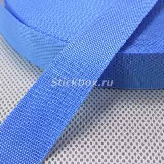 40мм, стропа текстильная (лента ременная), Орма, цвет голубой, в отрез