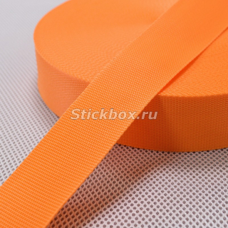 50мм, стропа текстильная (лента ременная), Орма, цвет оранжевый, в отрез